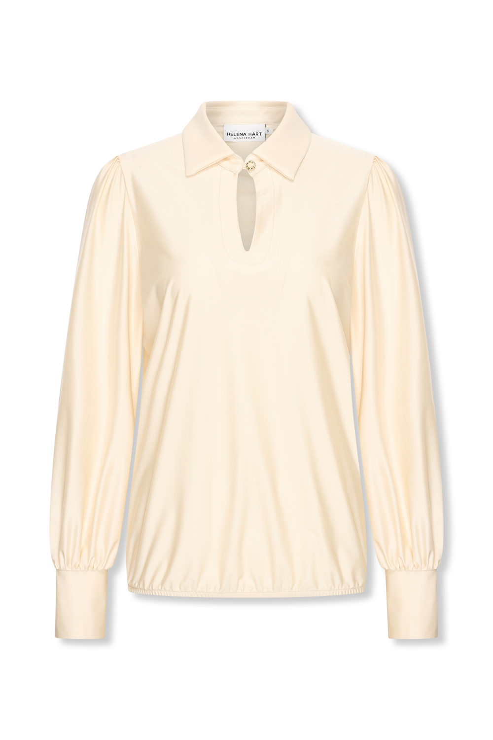 Helena Hart top Seda glans ecru