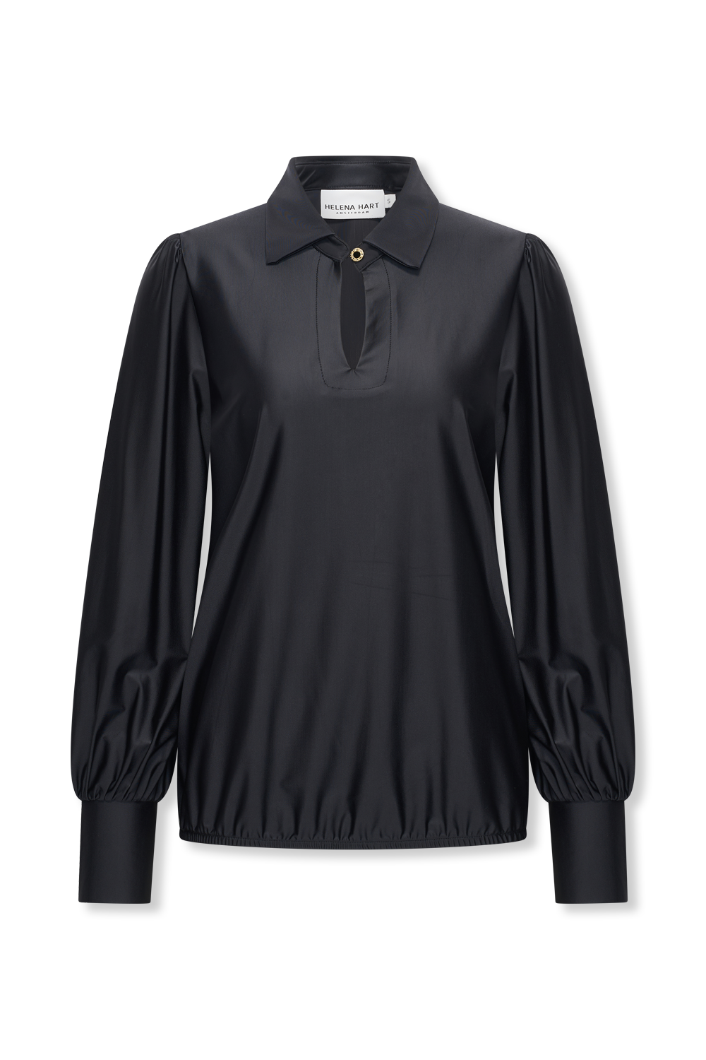 Helena Hart top Seda glans zwart