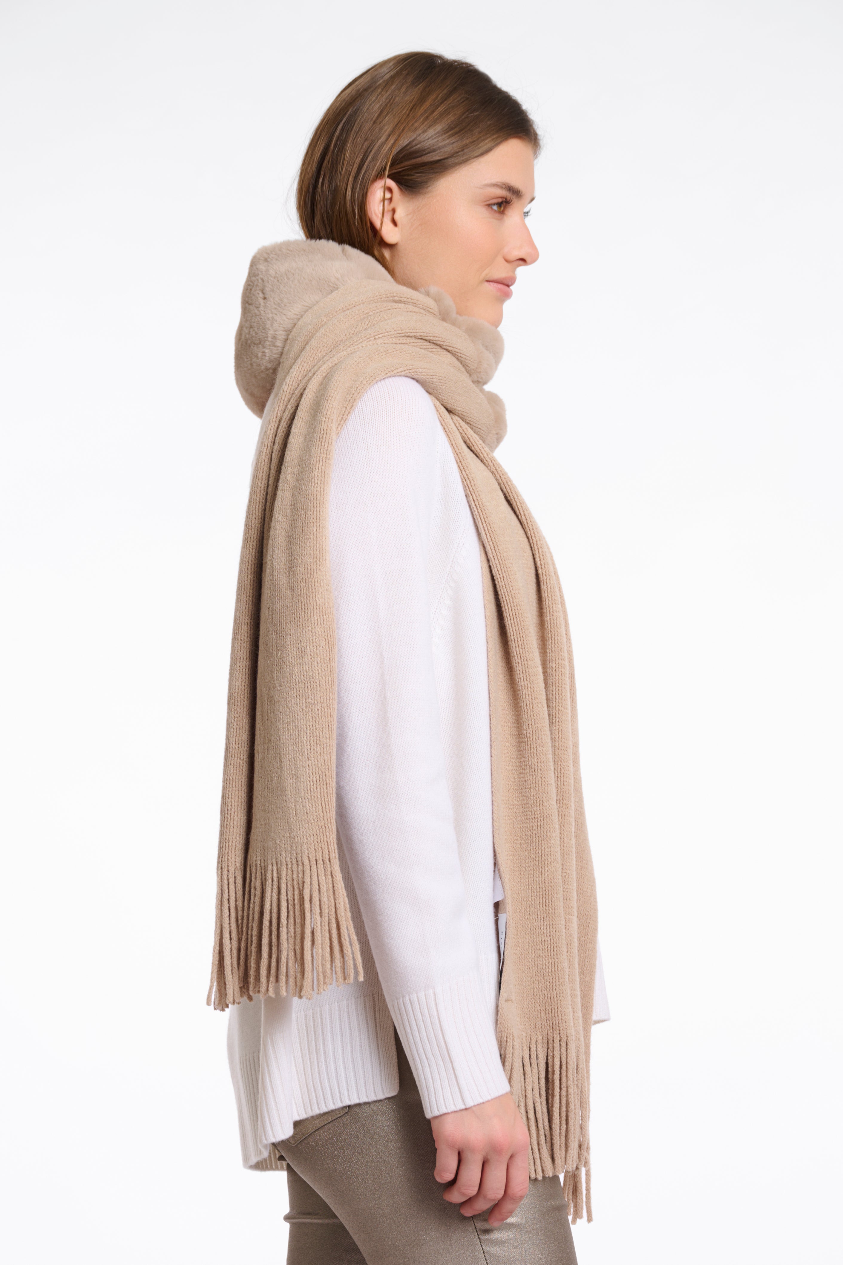 Rino & Pelle Vlien shawl oat