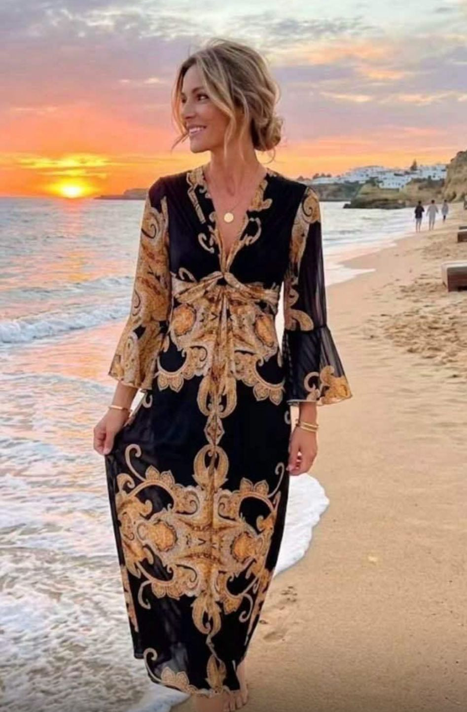 MVD Travel Dress Gold Coast Black