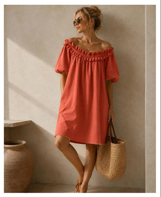MVD Ibiza Midi Jurk Terra