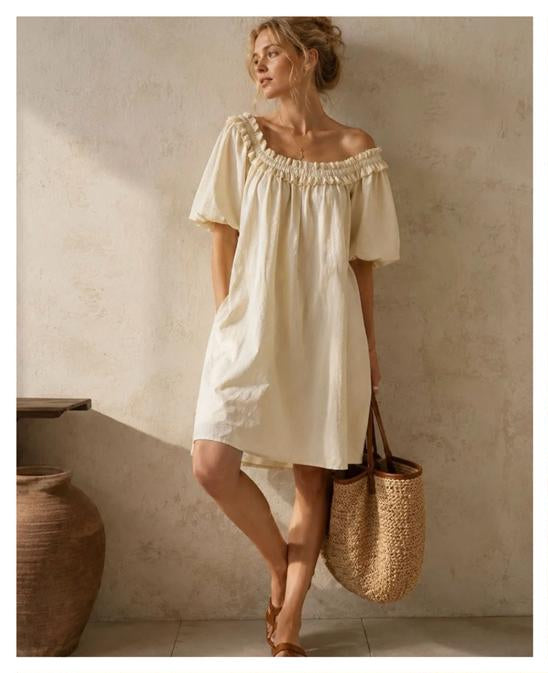 MVD Ibiza Midi Jurk Beige