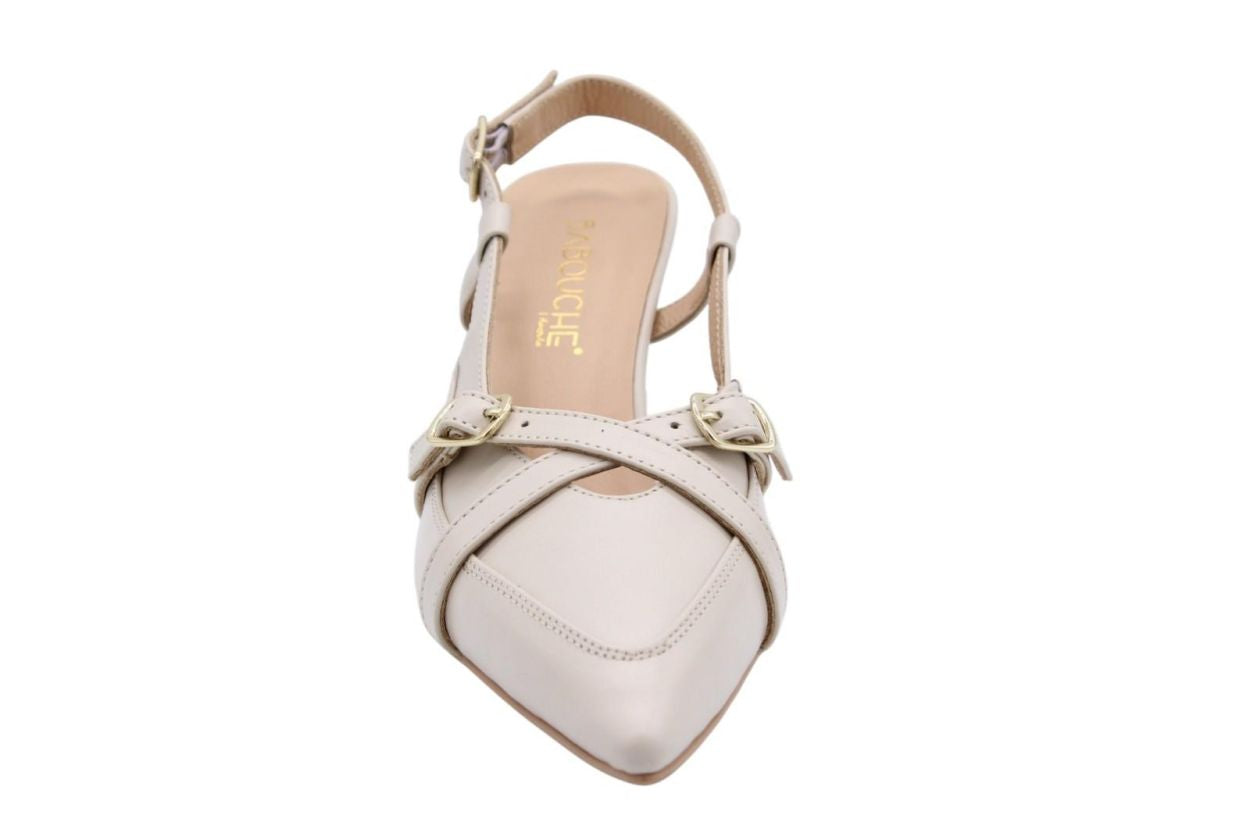 Babouche Joy Slingback Off White