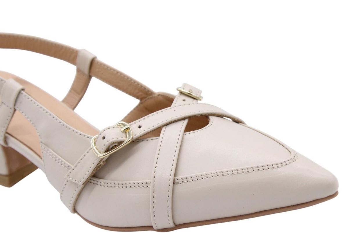Babouche Joy Slingback Off White