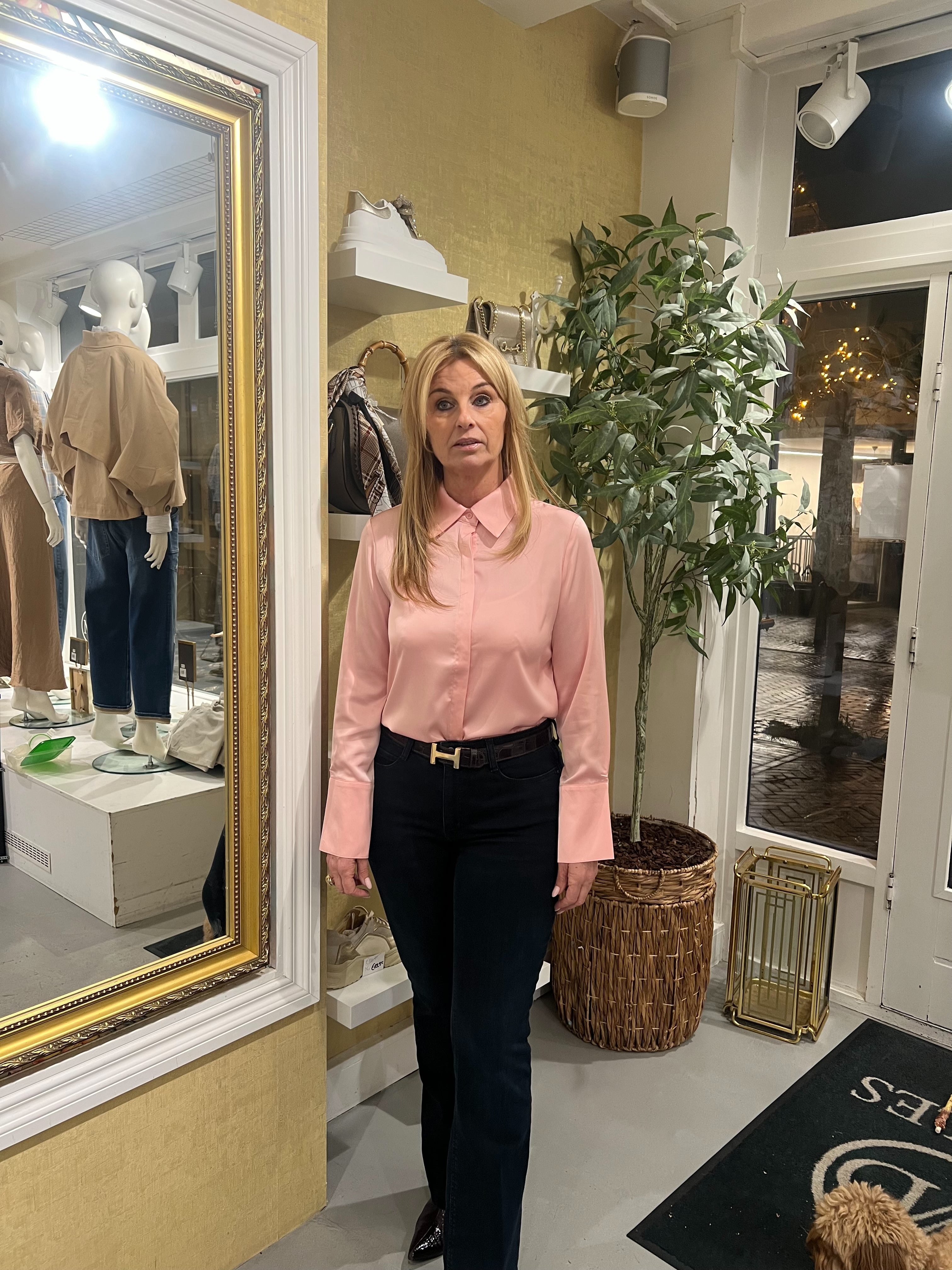 MVD Glans Blouse – Soft Pink