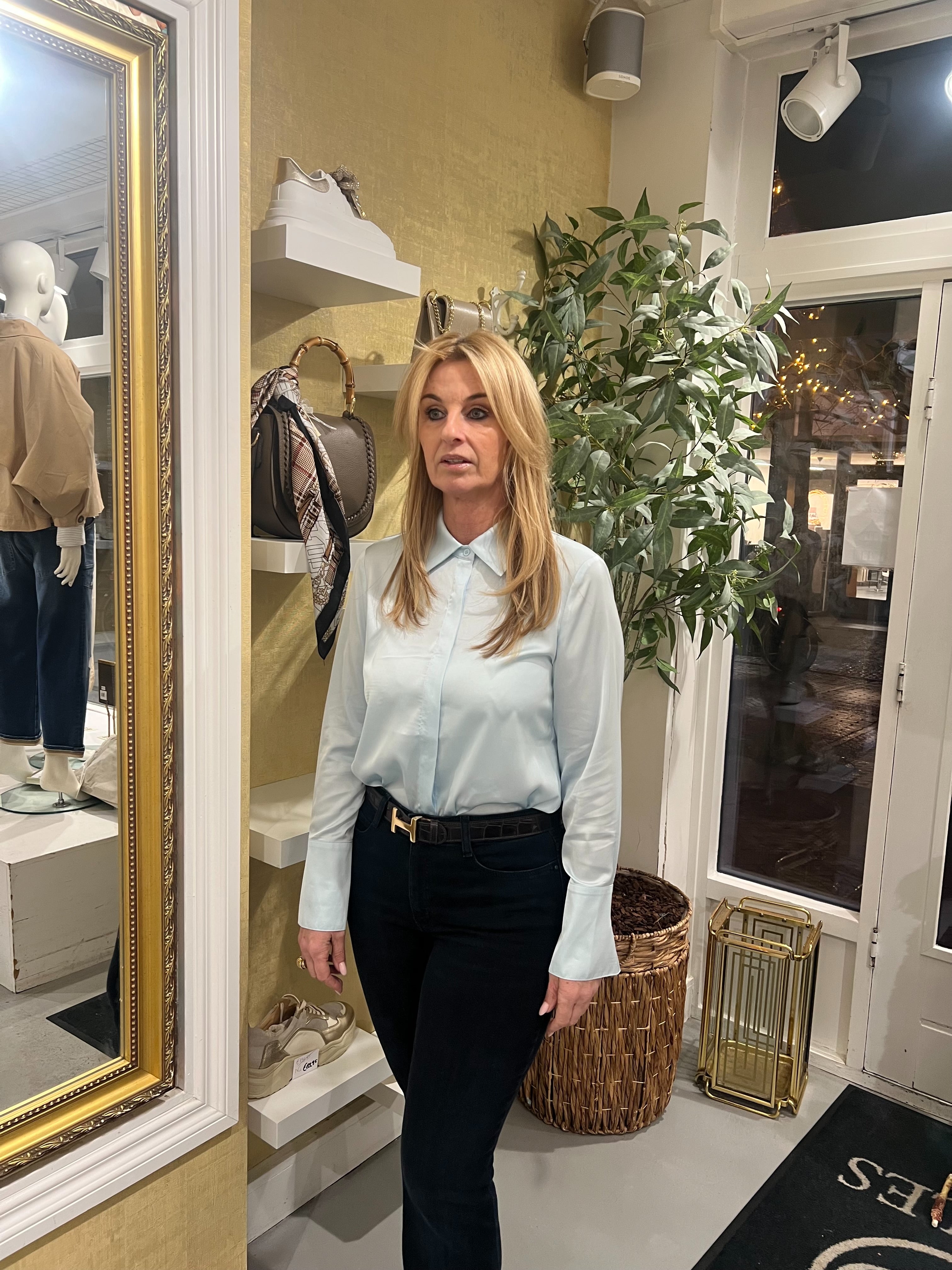MVD Glans Blouse – Light Blue