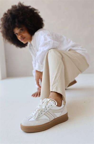 Babouche Jilly sneaker white/gold