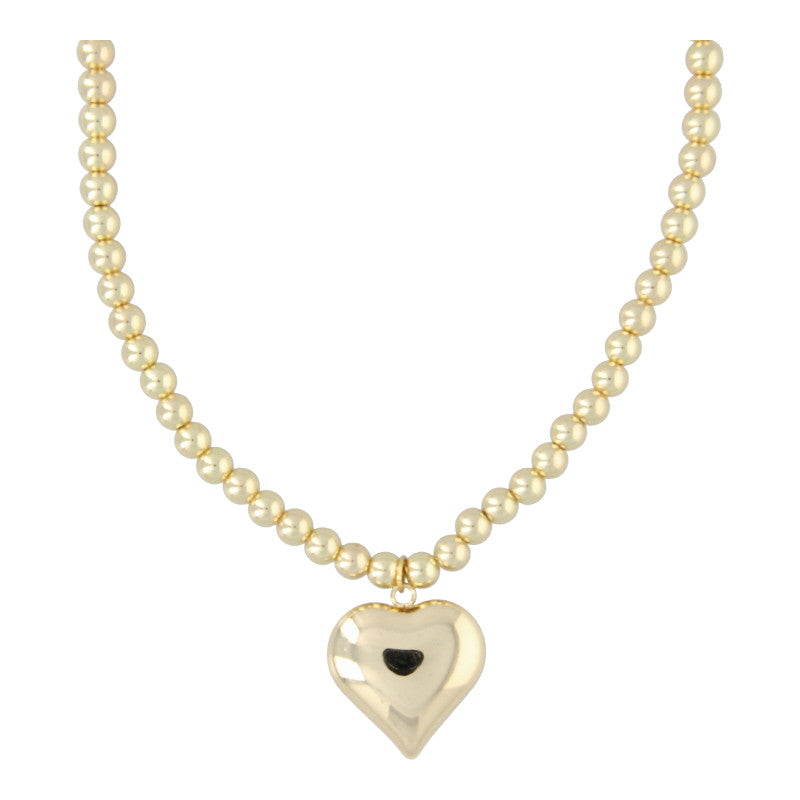 Fushi – 6mm 14K Gold Heart Necklace