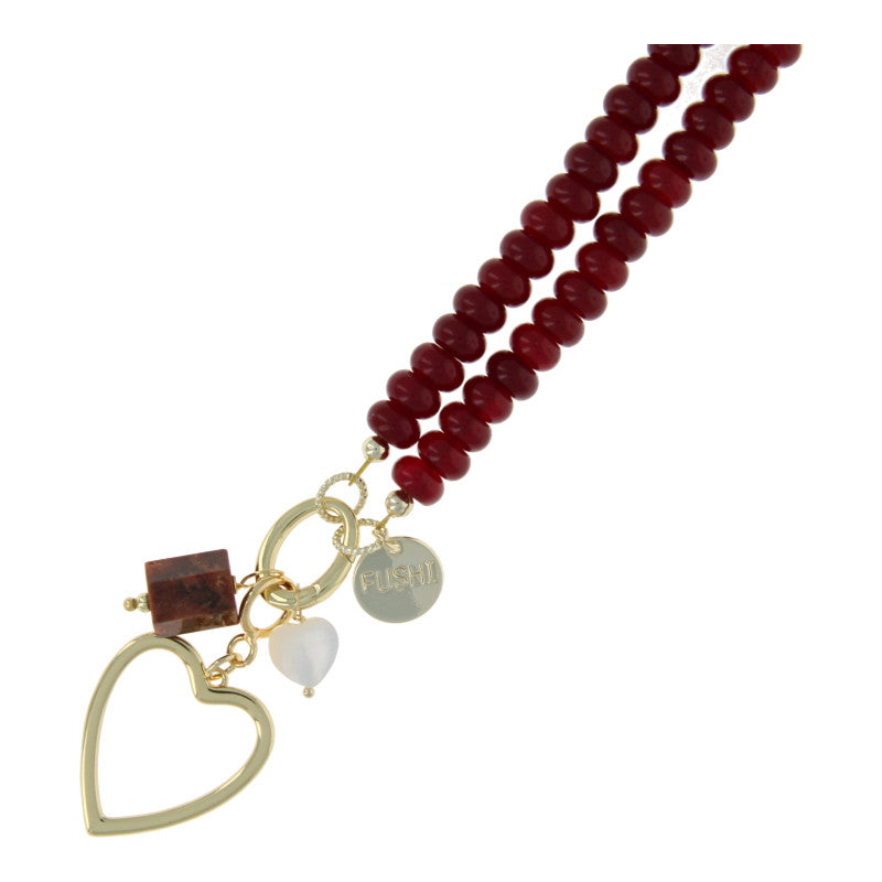 Fushi – Bordeaux Gemstone Necklace