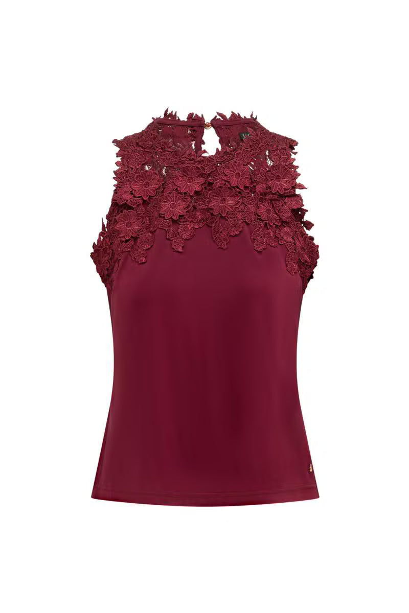Label Dot Margo Top Bordeaux