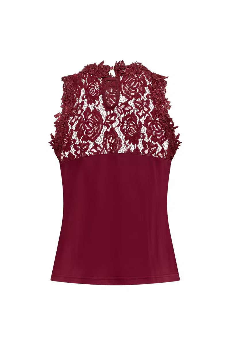 Label Dot Margo Top Bordeaux