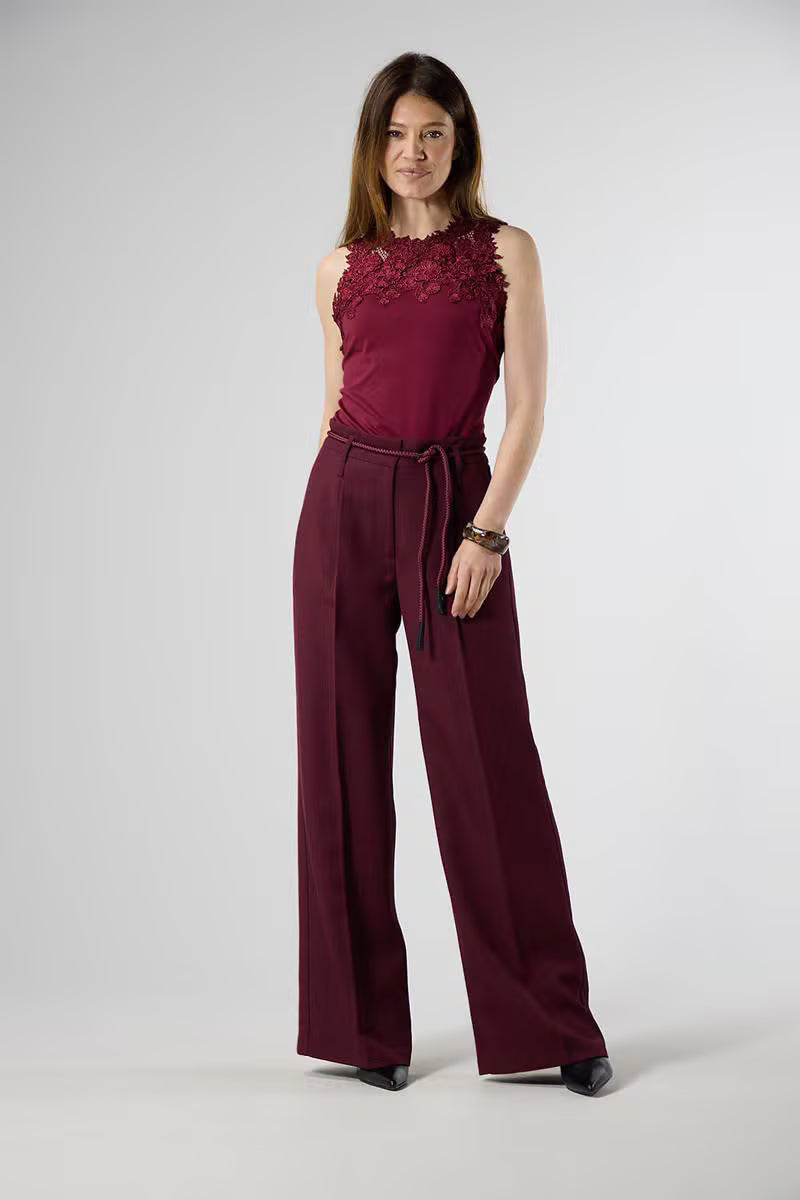 Label Dot Margo Top Bordeaux