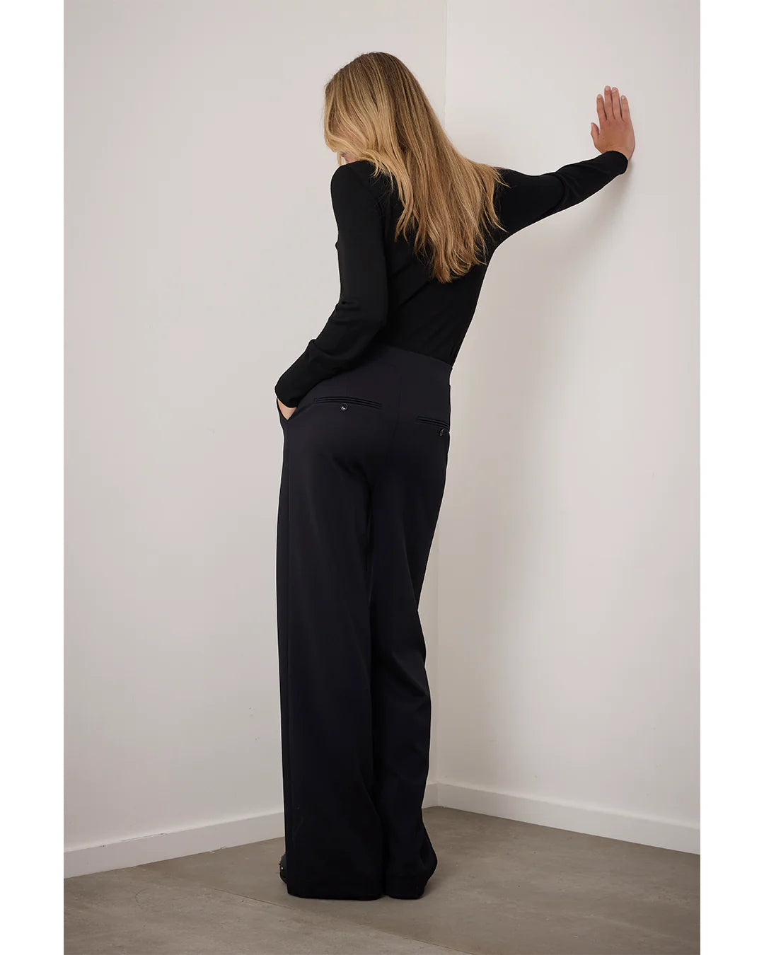 Corel Lily wide leg broek zwart