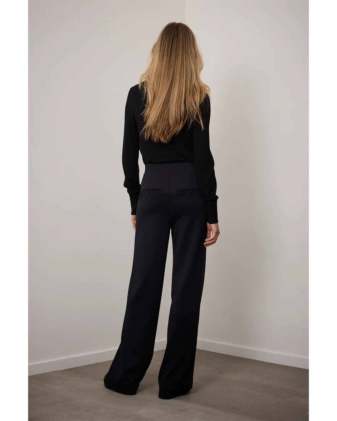 Corel Lily wide leg broek zwart
