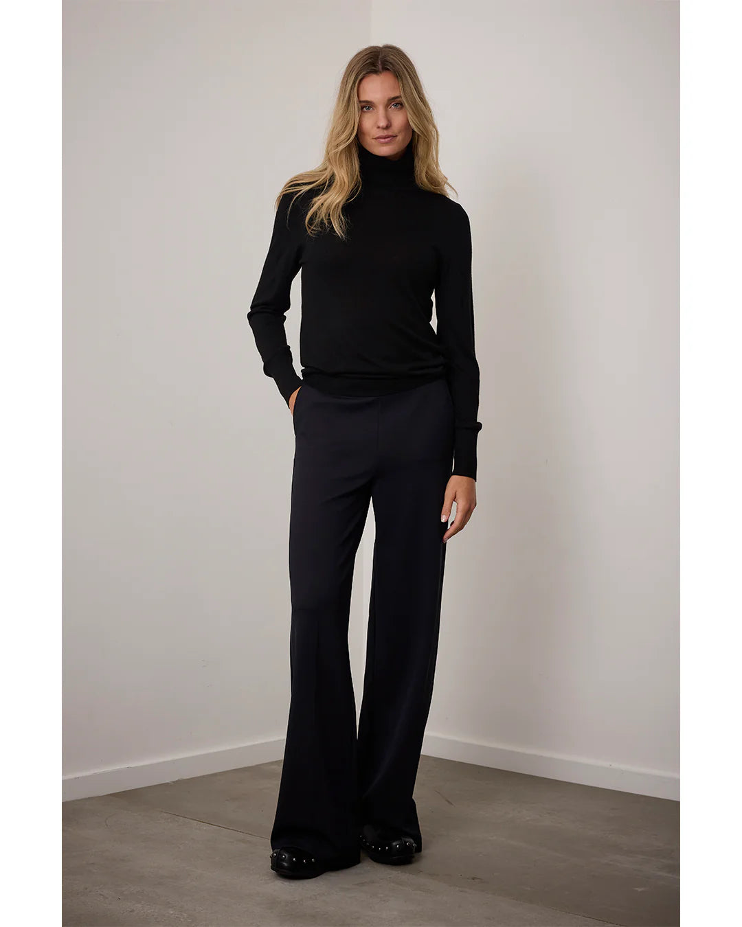 Corel Lily wide leg broek zwart