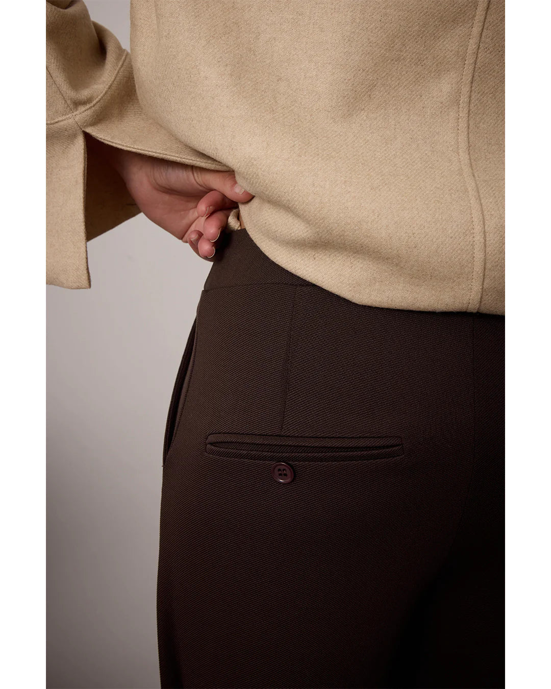 Corel Lily wide leg broek bruin