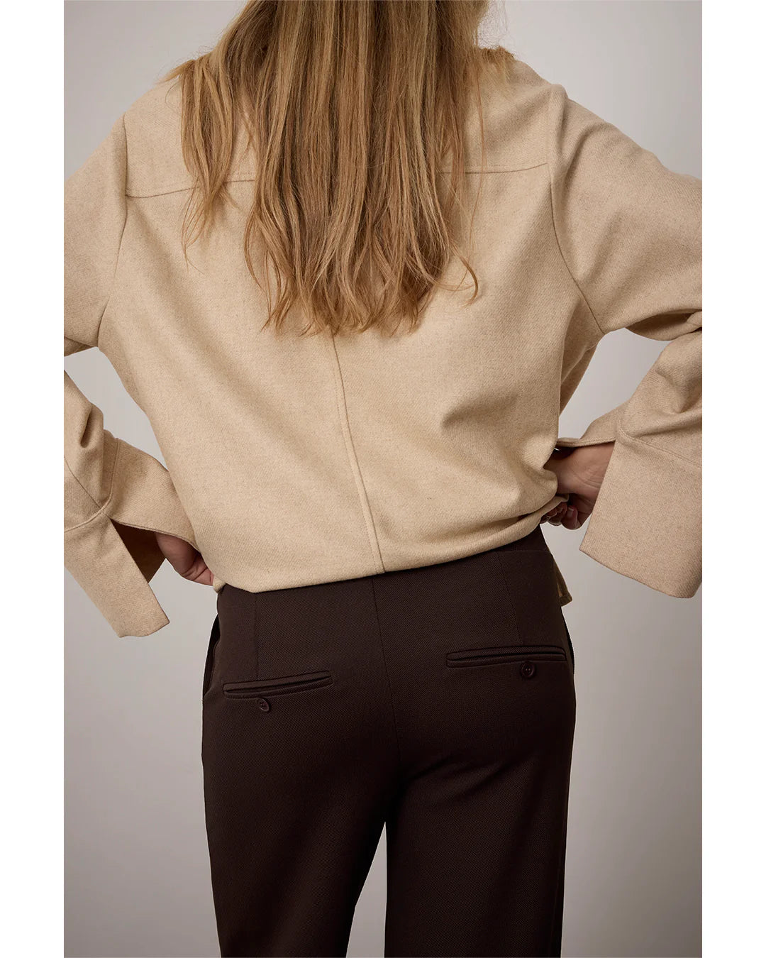 Corel Lily wide leg broek bruin