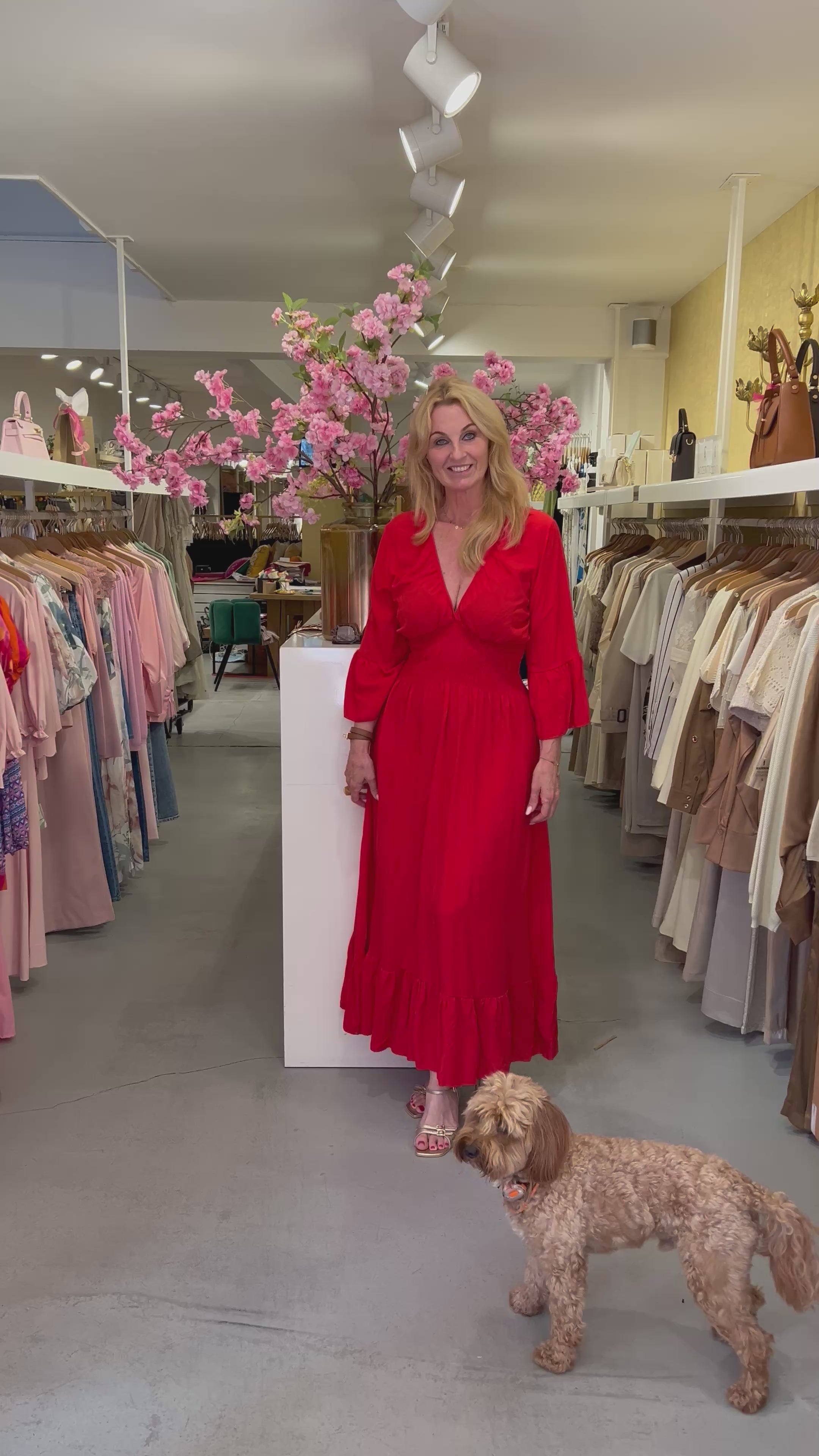 MVD Bella Maxi Jurk Rood