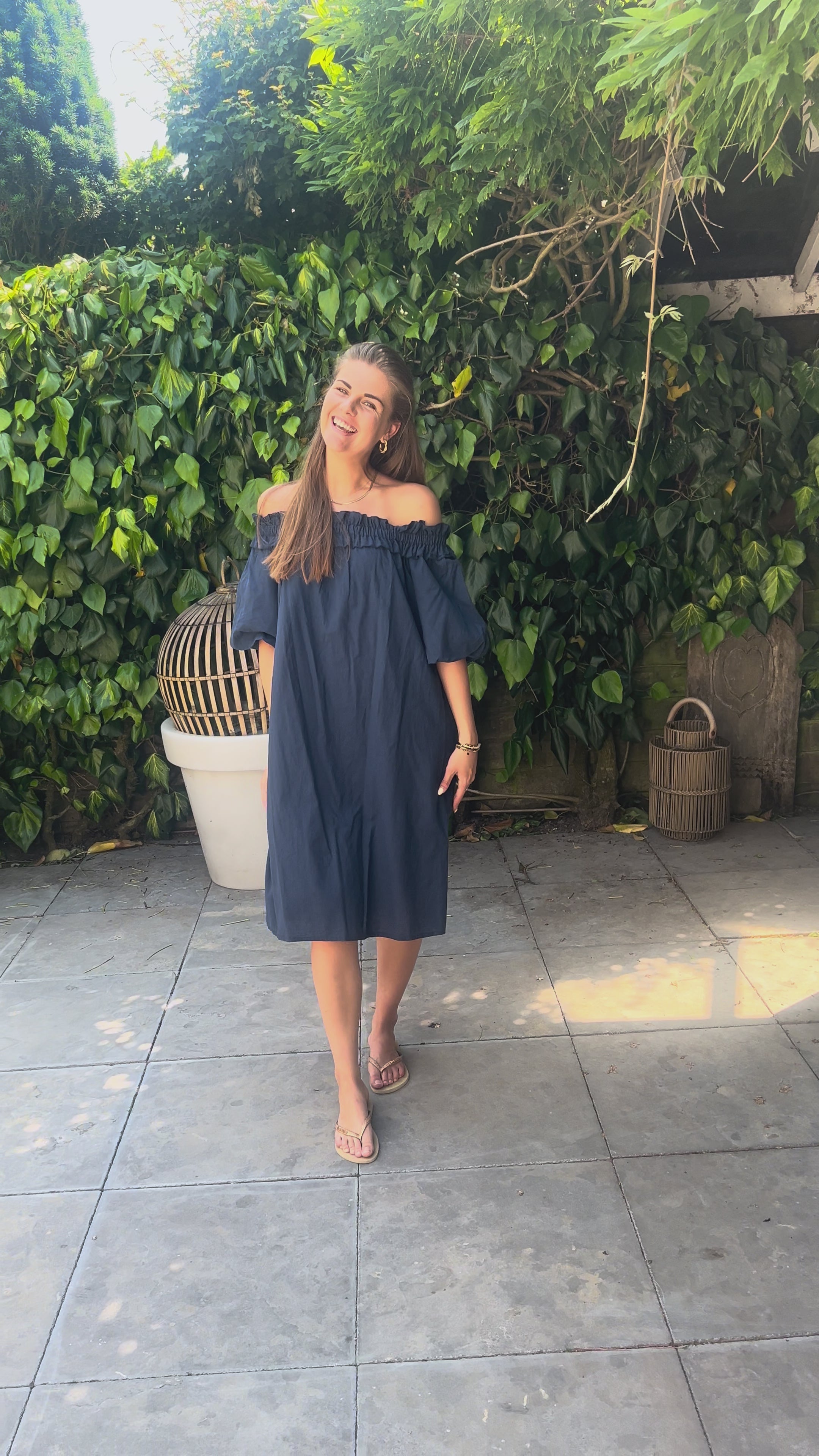 MVD Ibiza Midi Jurk Navy