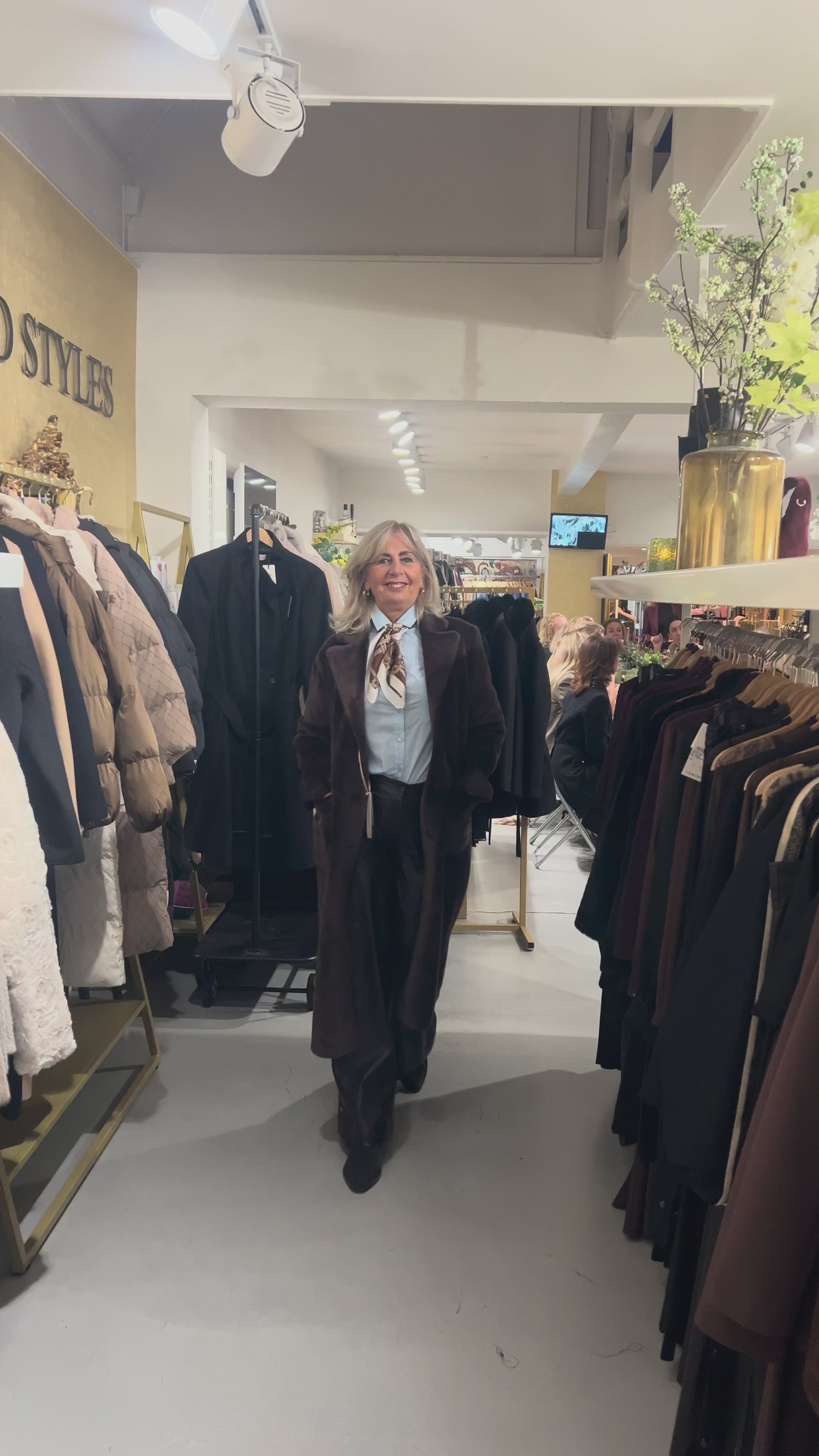 Rinascimento Reversible faux fur jas bruin