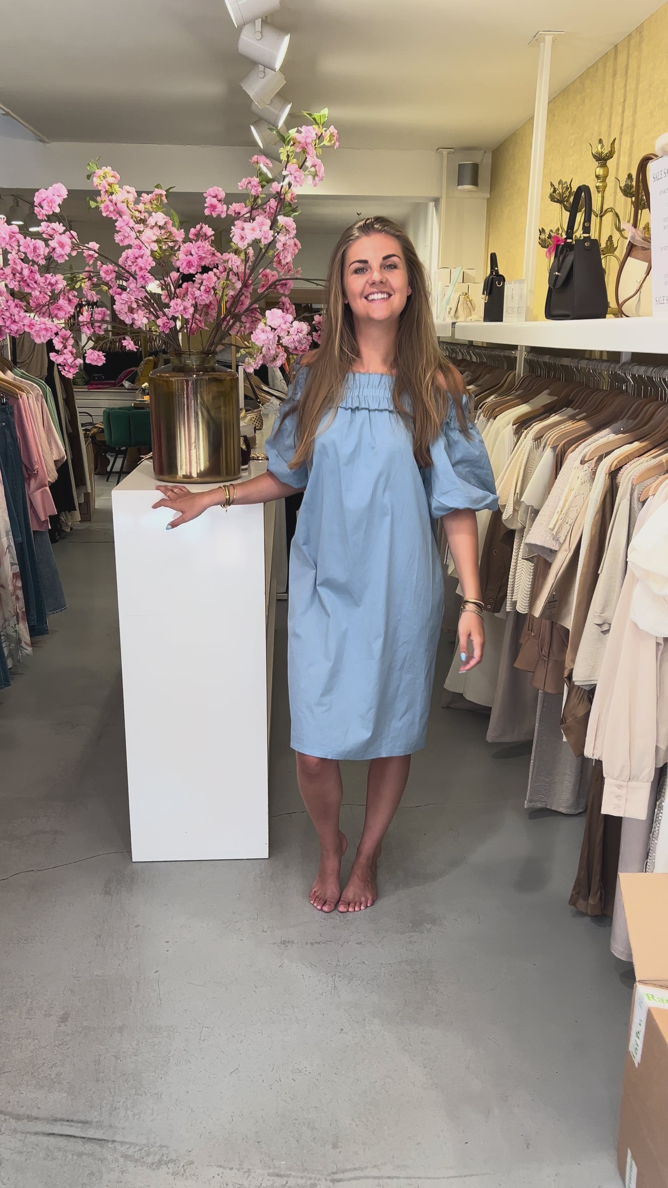 MVD Ibiza Midi Jurk Blauw