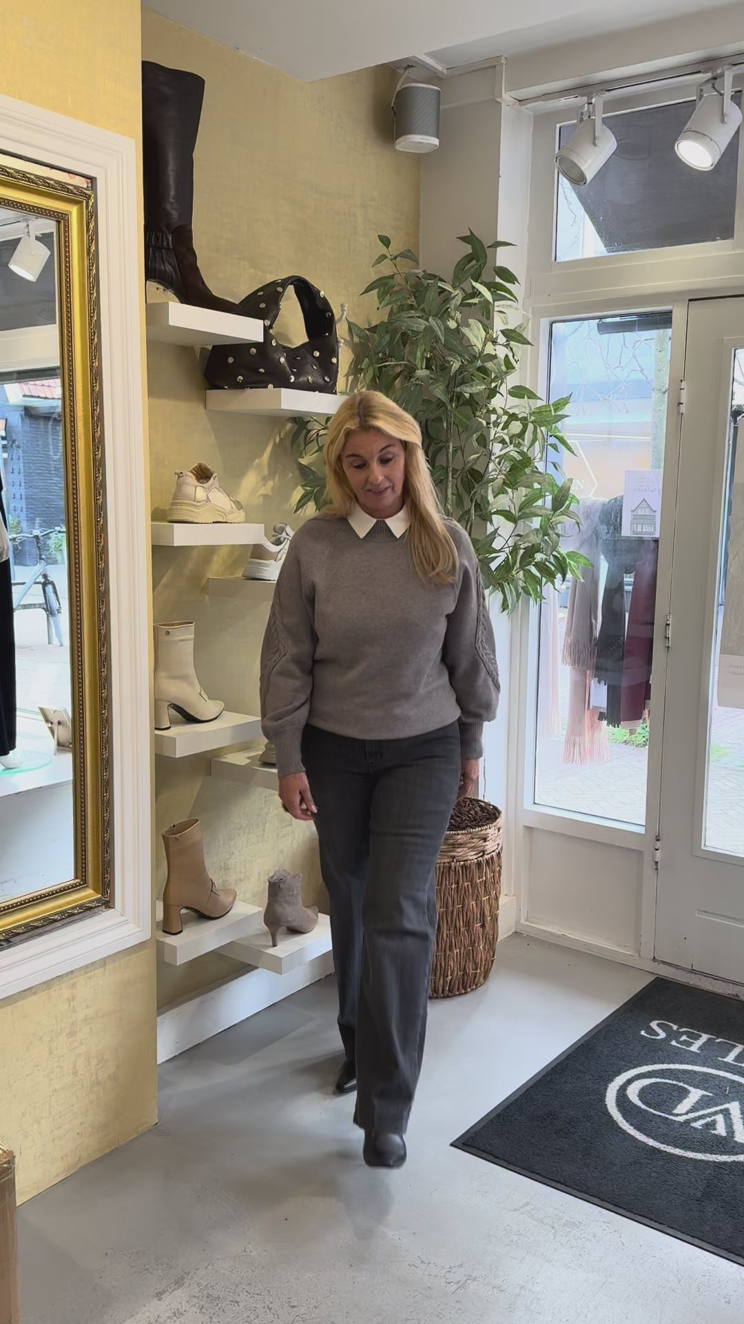 MVD Styles The Label – Grijze Trui met Kabelmouw