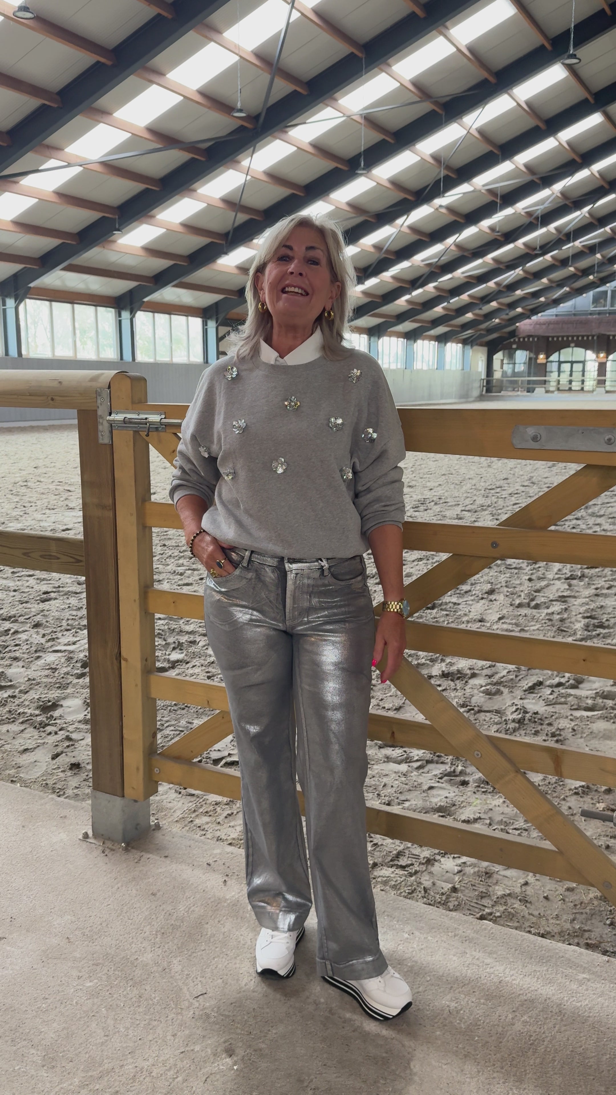 Nukus Beatriz pullover grijs