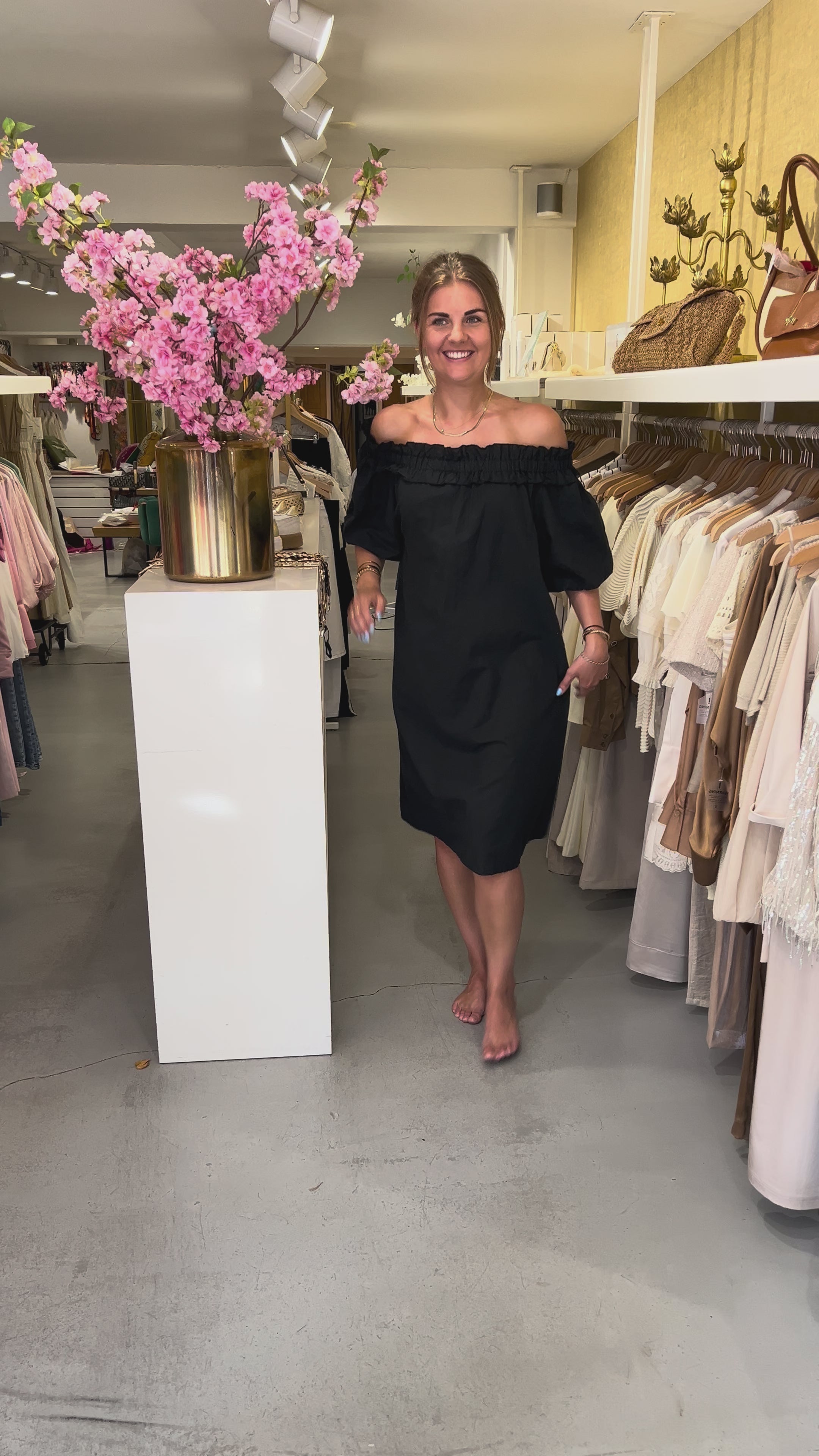 MVD Ibiza Midi Jurk Zwart