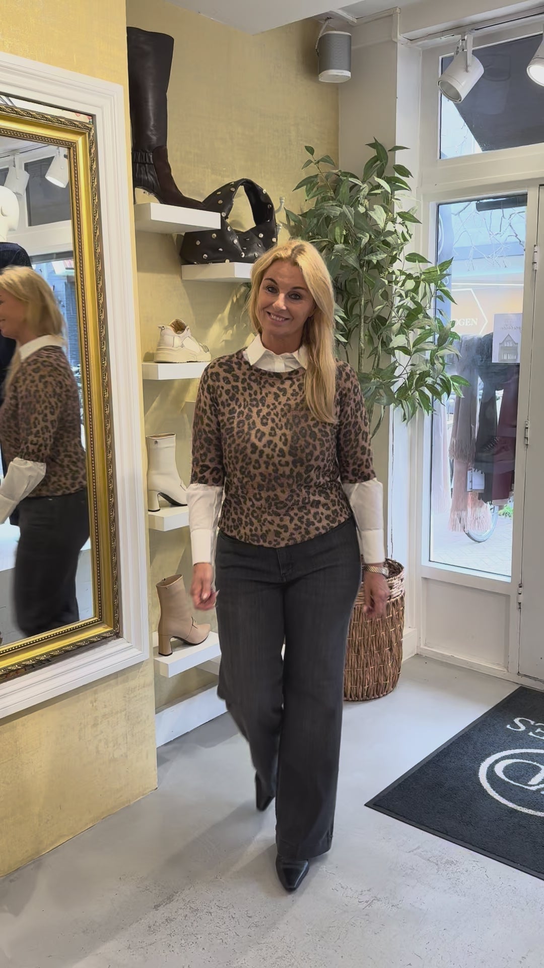 MVD Styles The Label – Panterprint Truitje met Lurex bruin