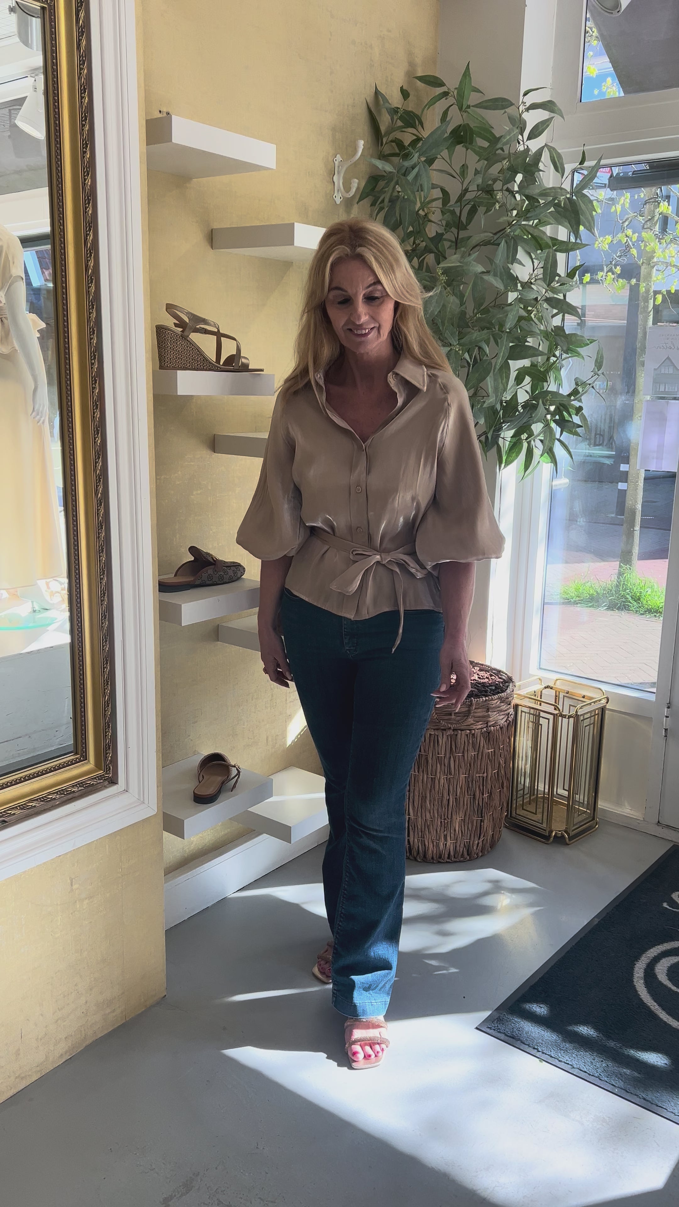 MVD Satin Look Blouse Gold