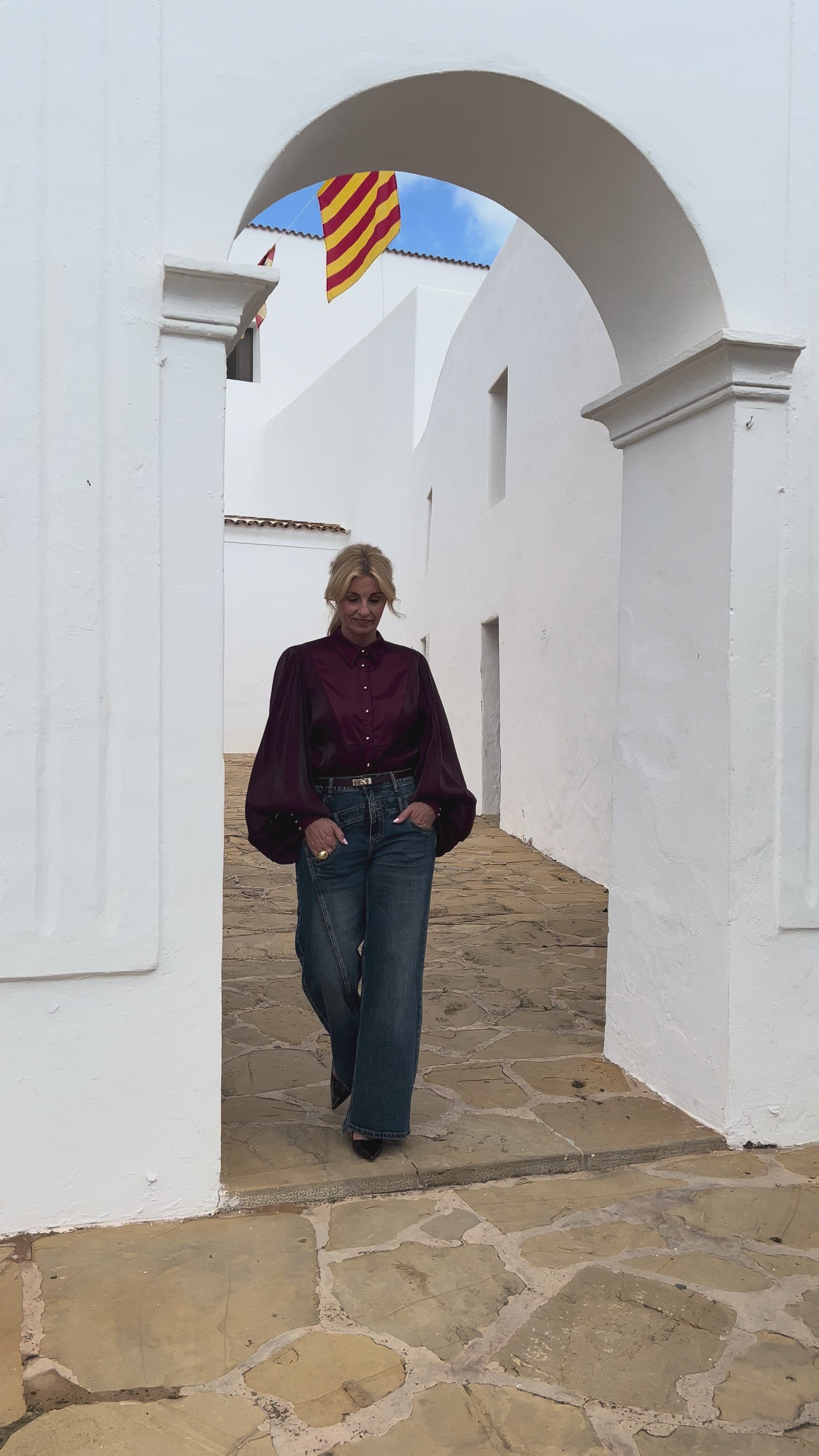 Access Body Blouse bordeaux