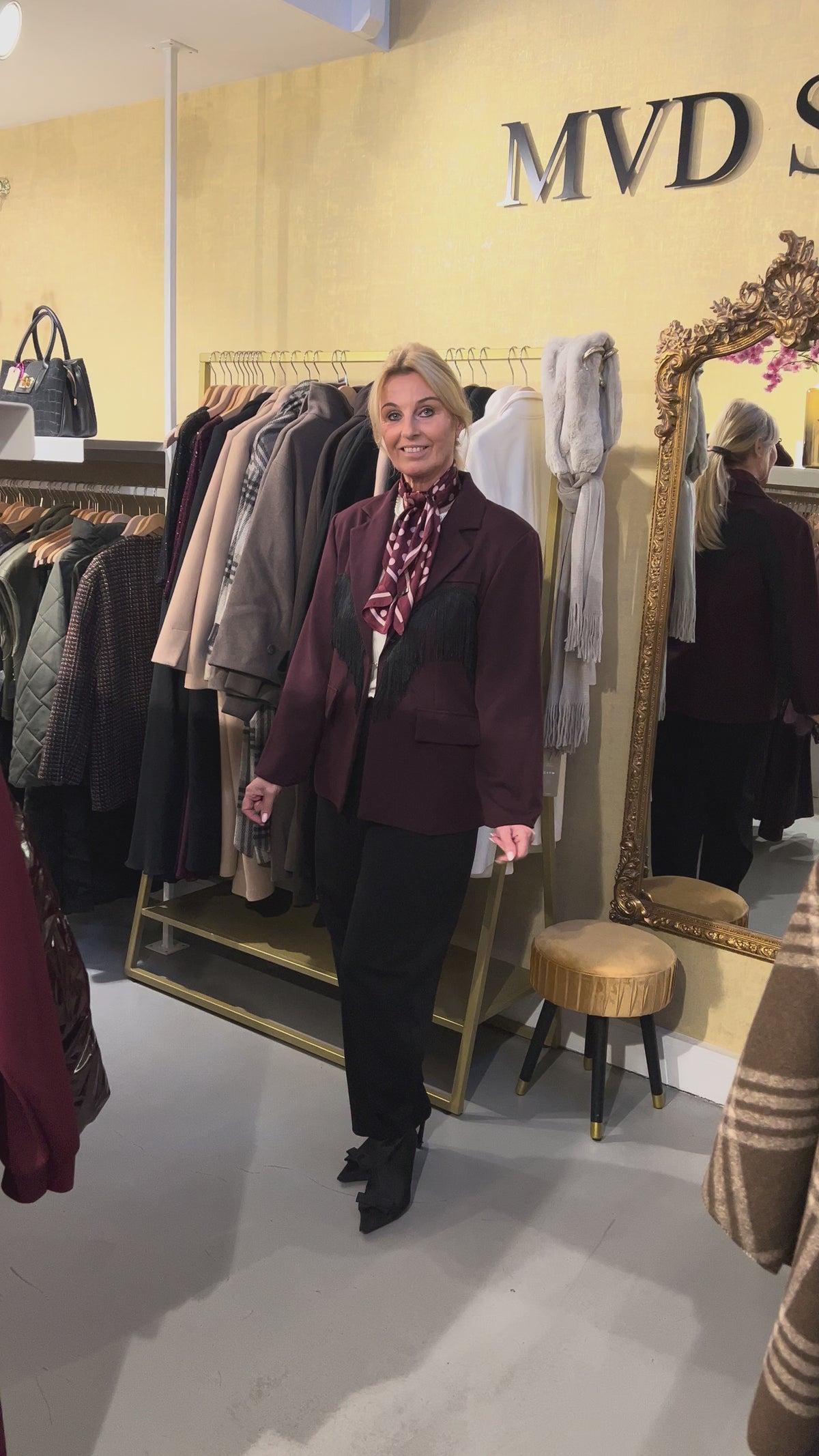 MVD Blazer Fringe – Bordeaux